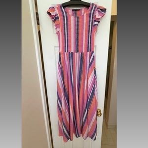 Mister Zimi Midi-Dress with ruffle sleeves